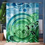 Blue Green Circle Design Shower Curtain 60  x 72  (Medium)