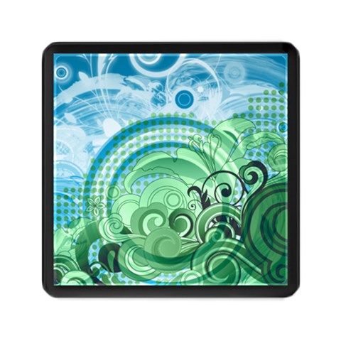 Blue Green Circle Design Memory Card Reader (Square) from ArtsNow.com Front