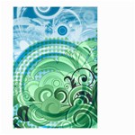 Blue Green Circle Design Small Garden Flag (Two Sides)