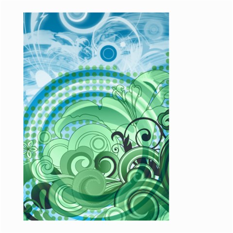 Blue Green Circle Design Large Garden Flag (Two Sides) from ArtsNow.com Front