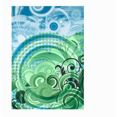 Blue Green Circle Design Large Garden Flag (Two Sides) from ArtsNow.com Back