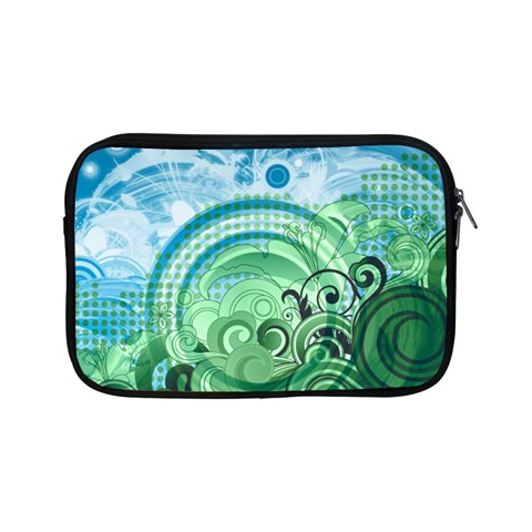 Blue Green Circle Design Apple iPad Mini Zipper Case from ArtsNow.com Front