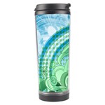 Blue Green Circle Design Travel Tumbler