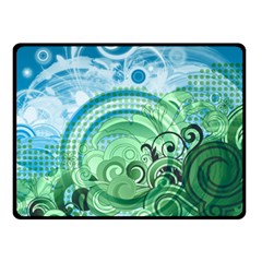 Blue Green Circle Design Double Sided Fleece Blanket (Small) from ArtsNow.com 45 x34  Blanket Front