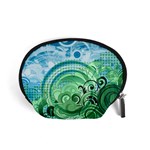 Blue Green Circle Design Accessory Pouch (Small)