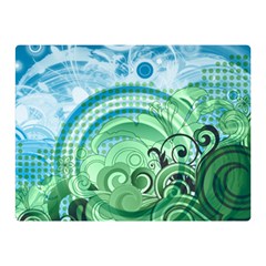 Blue Green Circle Design Double Sided Flano Blanket (Mini) from ArtsNow.com 35 x27  Blanket Front