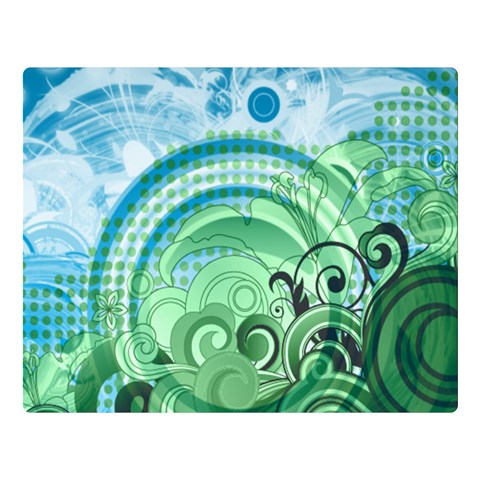 Blue Green Circle Design Double Sided Flano Blanket (Large) from ArtsNow.com 80 x60  Blanket Front