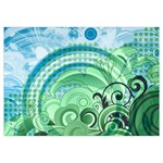 Blue Green Circle Design Samsung Galaxy Note 4 Case (White)