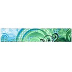 Blue Green Circle Design Large Flano Scarf 