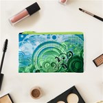 Blue Green Circle Design Cosmetic Bag (XS)