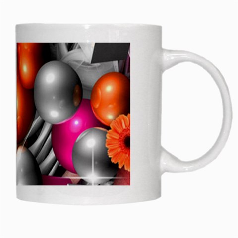 Ball Art White Mug from ArtsNow.com Right