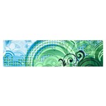 Blue Green Circle Design Satin Scarf (Oblong)