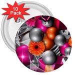 Ball Art 3  Button (10 pack)