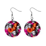 Ball Art 1  Button Earrings