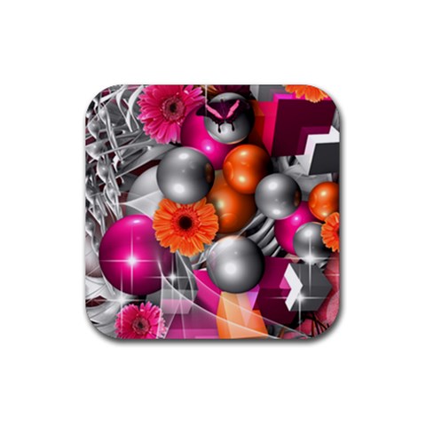 Ball Art Rubber Coaster (Square) from ArtsNow.com Front