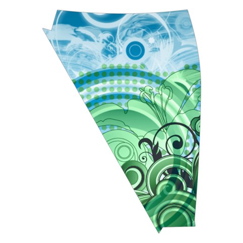 Blue Green Circle Design Midi Wrap Pencil Skirt from ArtsNow.com Front Left