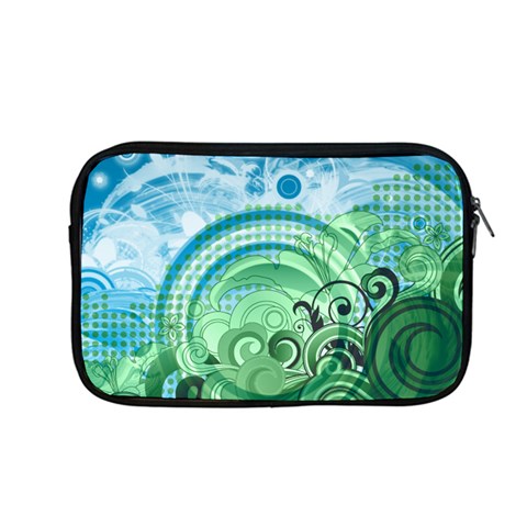 Blue Green Circle Design Apple MacBook Pro 13  Zipper Case from ArtsNow.com Front