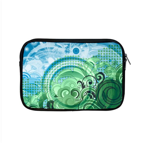 Blue Green Circle Design Apple MacBook Pro 15  Zipper Case from ArtsNow.com Front