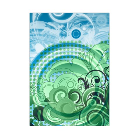 Blue Green Circle Design Small Tapestry from ArtsNow.com Front