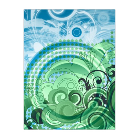 Blue Green Circle Design Medium Tapestry from ArtsNow.com Front