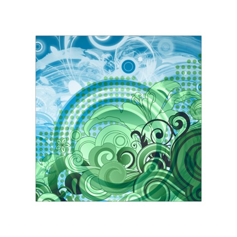 Blue Green Circle Design Square Tapestry (Small) from ArtsNow.com Front