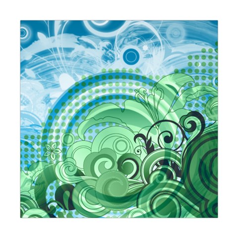 Blue Green Circle Design Square Tapestry (Large) from ArtsNow.com Front