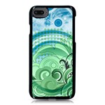 Blue Green Circle Design iPhone 8 Seamless Case (Black)