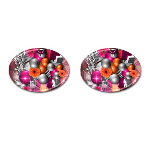 Ball Art Cufflinks (Oval) from ArtsNow.com Front(Pair)