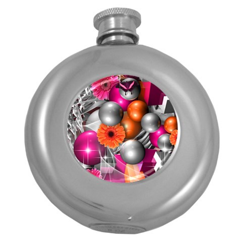 Ball Art Hip Flask (5 oz) from ArtsNow.com Front