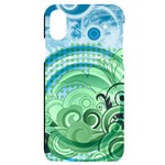 Blue Green Circle Design iPhone X/XS Black UV Print Case