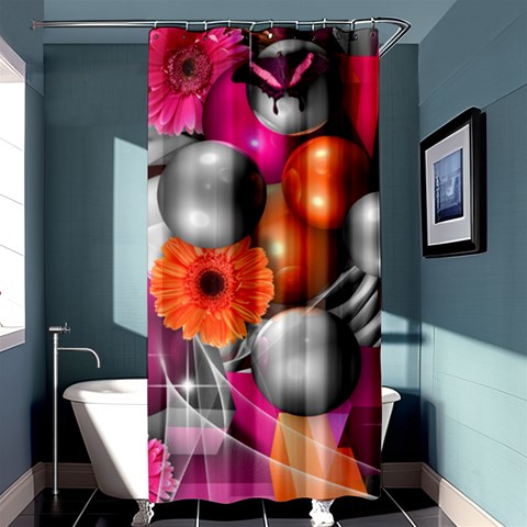 Ball Art Shower Curtain 36  x 72  (Stall) from ArtsNow.com Curtain(36 X72 ) - 33.26 x66.24  Curtain(36 X72 )