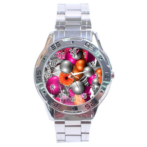 Ball Art Stainless Steel Analogue Watch from ArtsNow.com Front