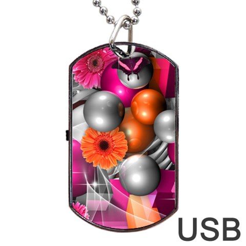 Ball Art Dog Tag USB Flash (One Side) from ArtsNow.com Front