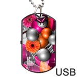 Ball Art Dog Tag USB Flash (One Side)