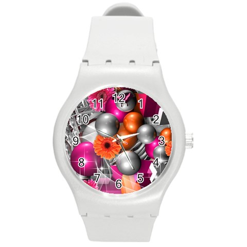 Ball Art Round Plastic Sport Watch (M) from ArtsNow.com Front