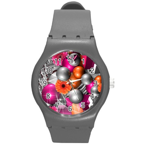 Ball Art Round Plastic Sport Watch (M) from ArtsNow.com Front