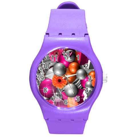 Ball Art Round Plastic Sport Watch (M) from ArtsNow.com Front