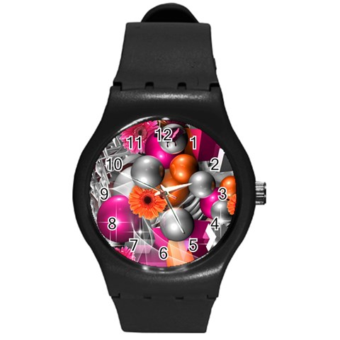 Ball Art Round Plastic Sport Watch (M) from ArtsNow.com Front