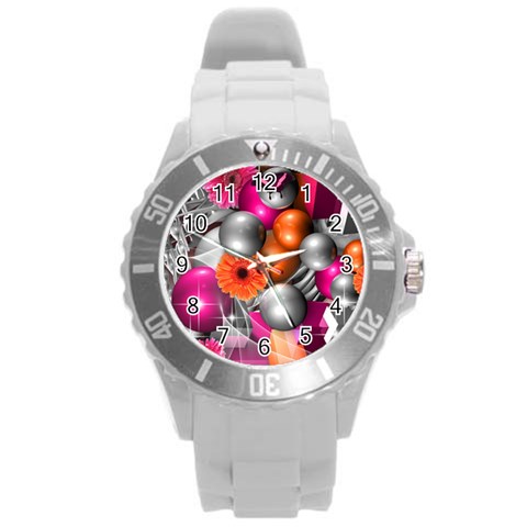 Ball Art Round Plastic Sport Watch (L) from ArtsNow.com Front