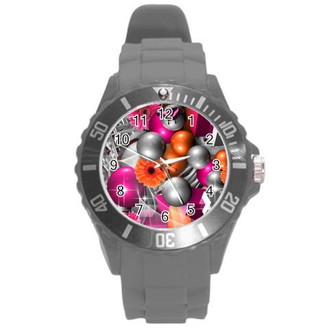 Ball Art Round Plastic Sport Watch (L) from ArtsNow.com Front