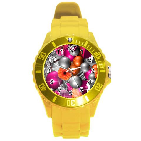 Ball Art Round Plastic Sport Watch (L) from ArtsNow.com Front