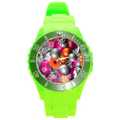 Ball Art Round Plastic Sport Watch (L) from ArtsNow.com Front