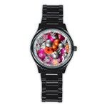 Ball Art Stainless Steel Round Watch