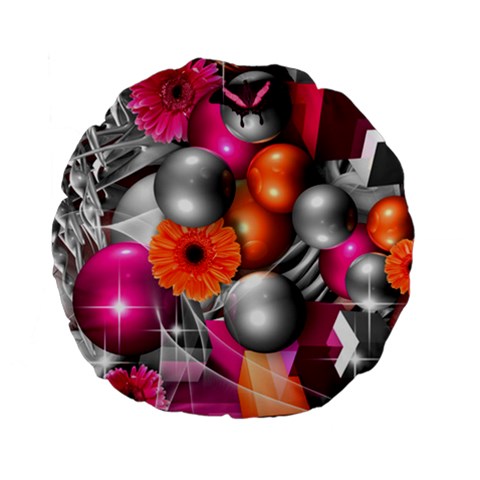 Ball Art Standard 15  Premium Flano Round Cushion  from ArtsNow.com Front