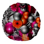 Ball Art Large 18  Premium Flano Round Cushion 