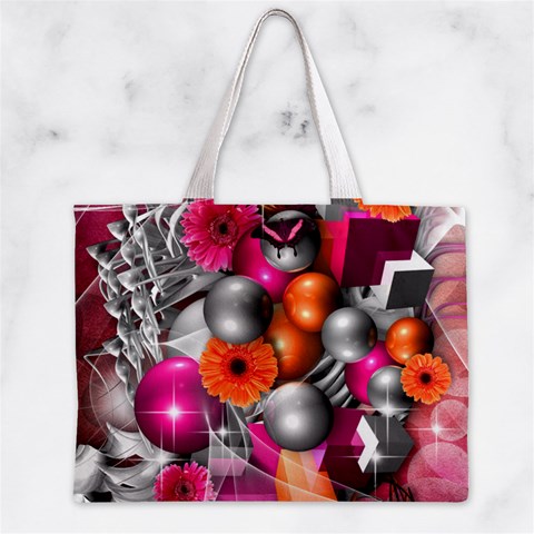 Ball Art Zipper Mini Tote Bag from ArtsNow.com Back