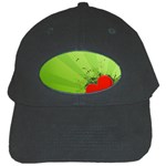 Red Heart Art Black Cap