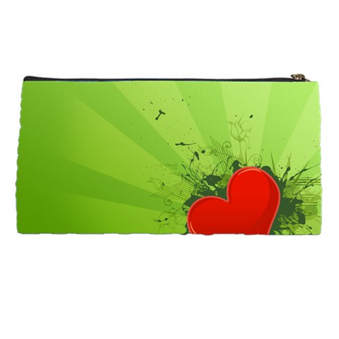 Red Heart Art Pencil Case from ArtsNow.com Back