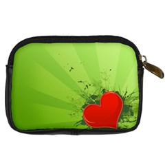 Red Heart Art Digital Camera Leather Case from ArtsNow.com Back