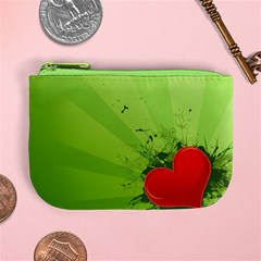 Red Heart Art Mini Coin Purse from ArtsNow.com Front